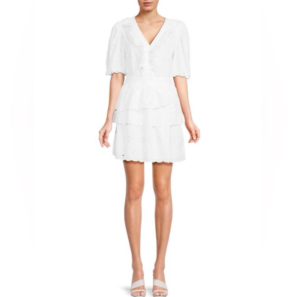 WALTER BAKER
Larisse Eyelet Embroidered Tiered Mini Dress size 2
